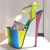 Fashion Sexy Women Sandals Summer 19cm Stilettos Heels Strippers Dance Nightclub Party Shoes Luxury Platform Very High Heels Colorful