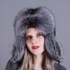 Women Winter Warm Beanie Earmuffs Cap Rolled Edge Fox Hair Warm Ladies Winter Female Thickened Fur Lady Adult Hat