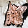 70*70cm Fashion Handkerchief Dot Print Silk Satin Neck Scarf For Women Small Shawls Hair Scarfs Female Bag Scarves For Ladies