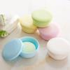 Plastic Soap Container Soap Bar Holder Travel Case Portable Round Soap Dishes with Lid Leak-Proof Soap Box for Shampoo Bar