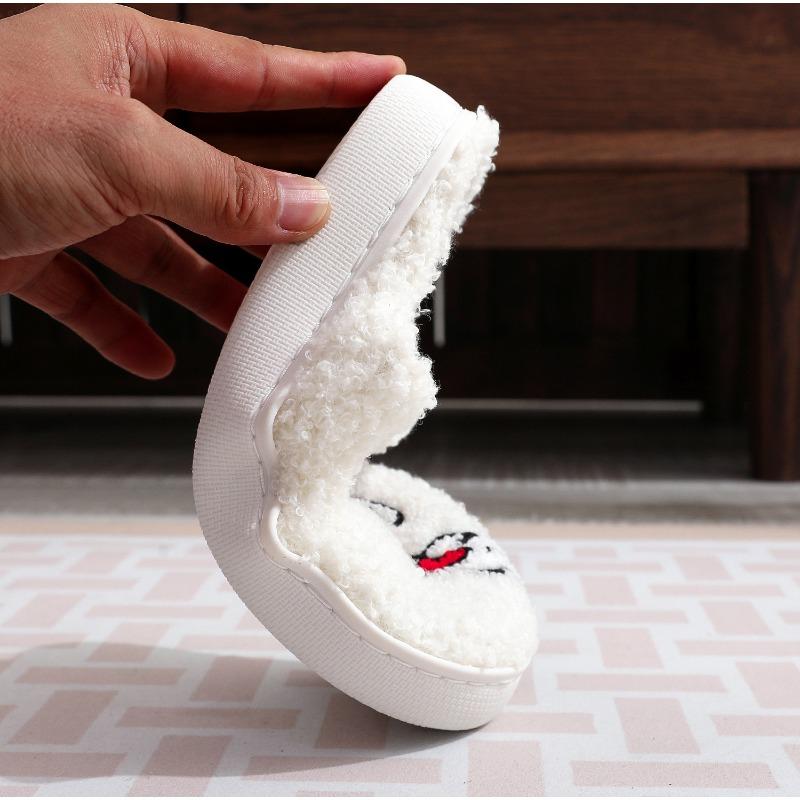 Новые удобные домашние цветные хлопковые тапочки с бабочками для зимних женщин, толстая подошва для тепла в помещении