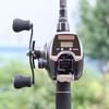 Катушка для приманки с цифровым дисплеем, соотношением сторон 6+1BB, соотношением сторон 8,0:1, со счетчиком лески, солнечной системой зарядки, высокая