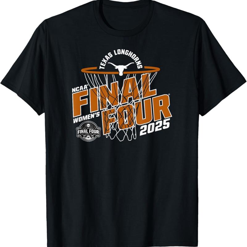 Final Four 2025 Женский Баскетбол Кольцо Черная Футболка
