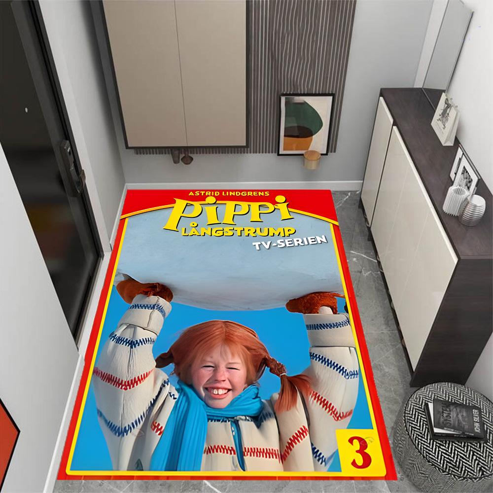 Pippi Adventure Area Rug Suitable for Dining Room Hallway Study room Balcony Antislip Carpet Anime Office Decor Perfect Birthday/Christmas Gift Idea
