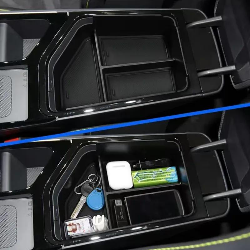 Для Kia EV6 2024 2025 Автомобильный центральный подлокотник ящик для хранения органайзер центральной консоли лоток кейс автомобильные аксессуары