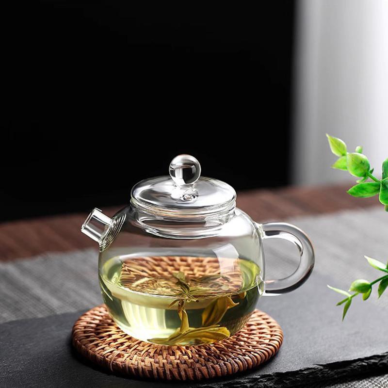 150Ml/5Oz Mini Clear Glass Teapot High Borosilicate For Beverages Teapot For One Person Use Kung Fu Tea For Home Office Cafe