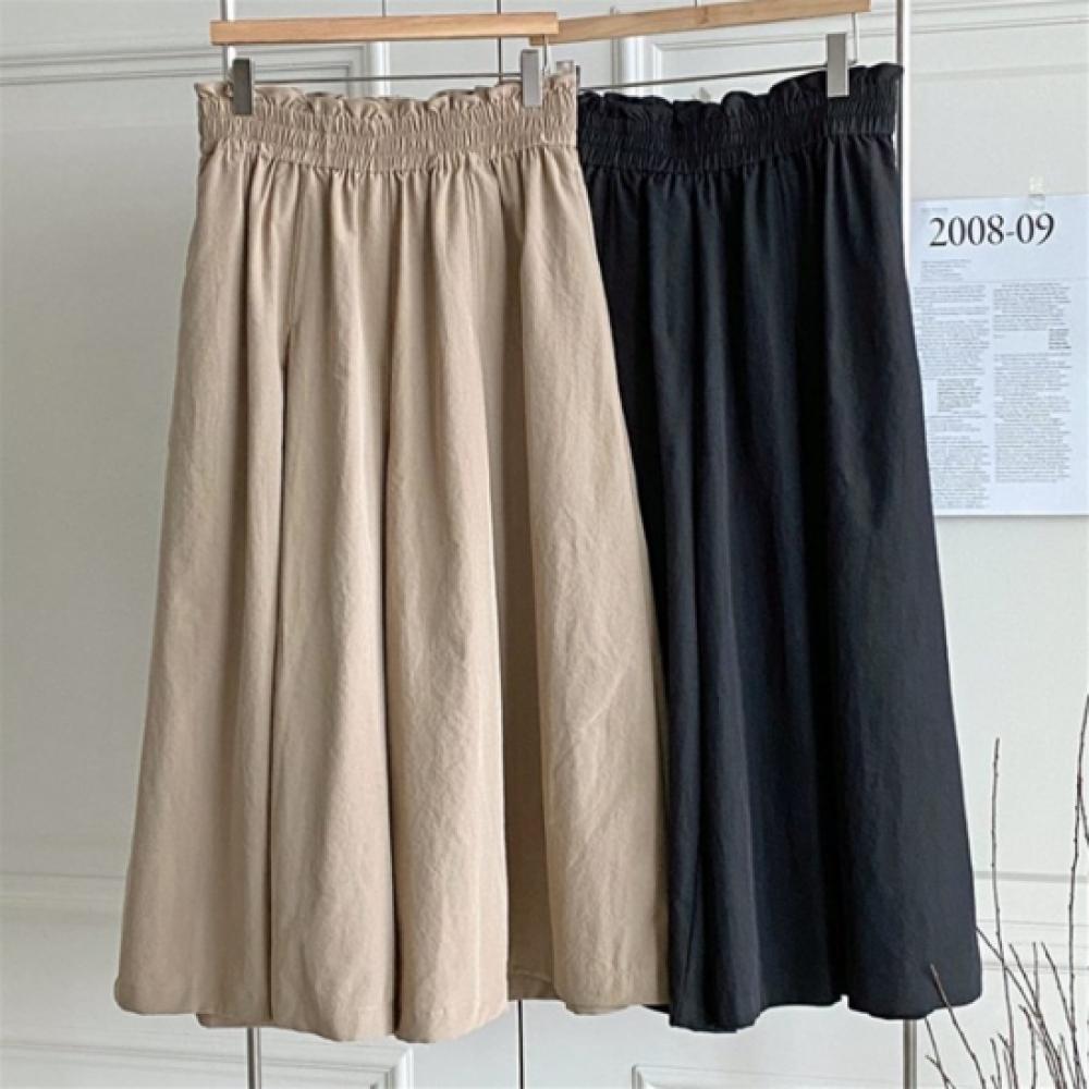 New Arrivals Open Run Women Frill Long Wide Skirt Pants