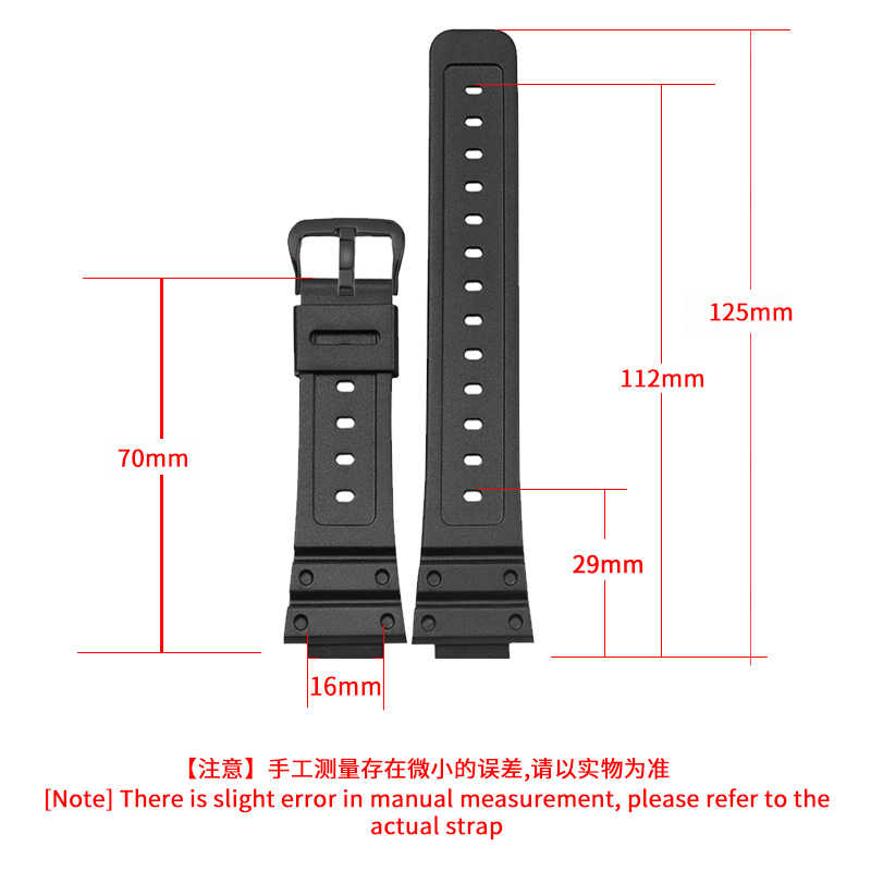 16-мм силиконовый ремешок для Casio G-Shock GW-5000/B5600/M-5610 DW5600e GLX-5600 Ga2100, водонепроницаемый ремешок из смолы и резины