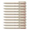 PENTEL Шариковая ручка Calme, 3 цвета, 0,7 мм, бежевая, 10 штук, BXAC37H