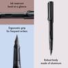 Lamy Черная перьевая ручка Эргономичная ручка и черное стальное перо Размер F Легкий алюминиевый корпус LAMY T 10 с синим картриджем AL-star - - - - Для правшей