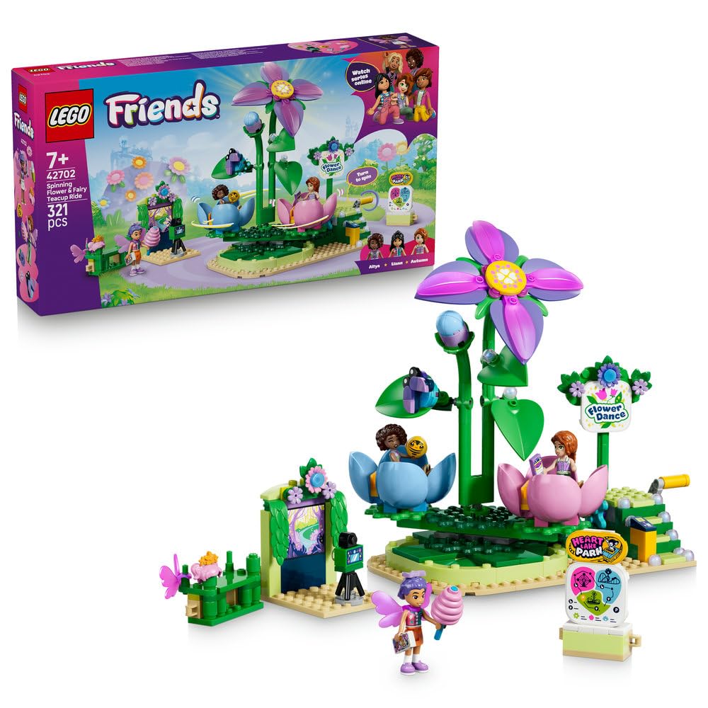 Игрушка LEGO Friends Вращающиеся чашечки феи - Подарок на день рождения, Конструктор, для девочек, мальчиков, детей от 7, 8, 9 лет, Учеников начальной школы, Flowe