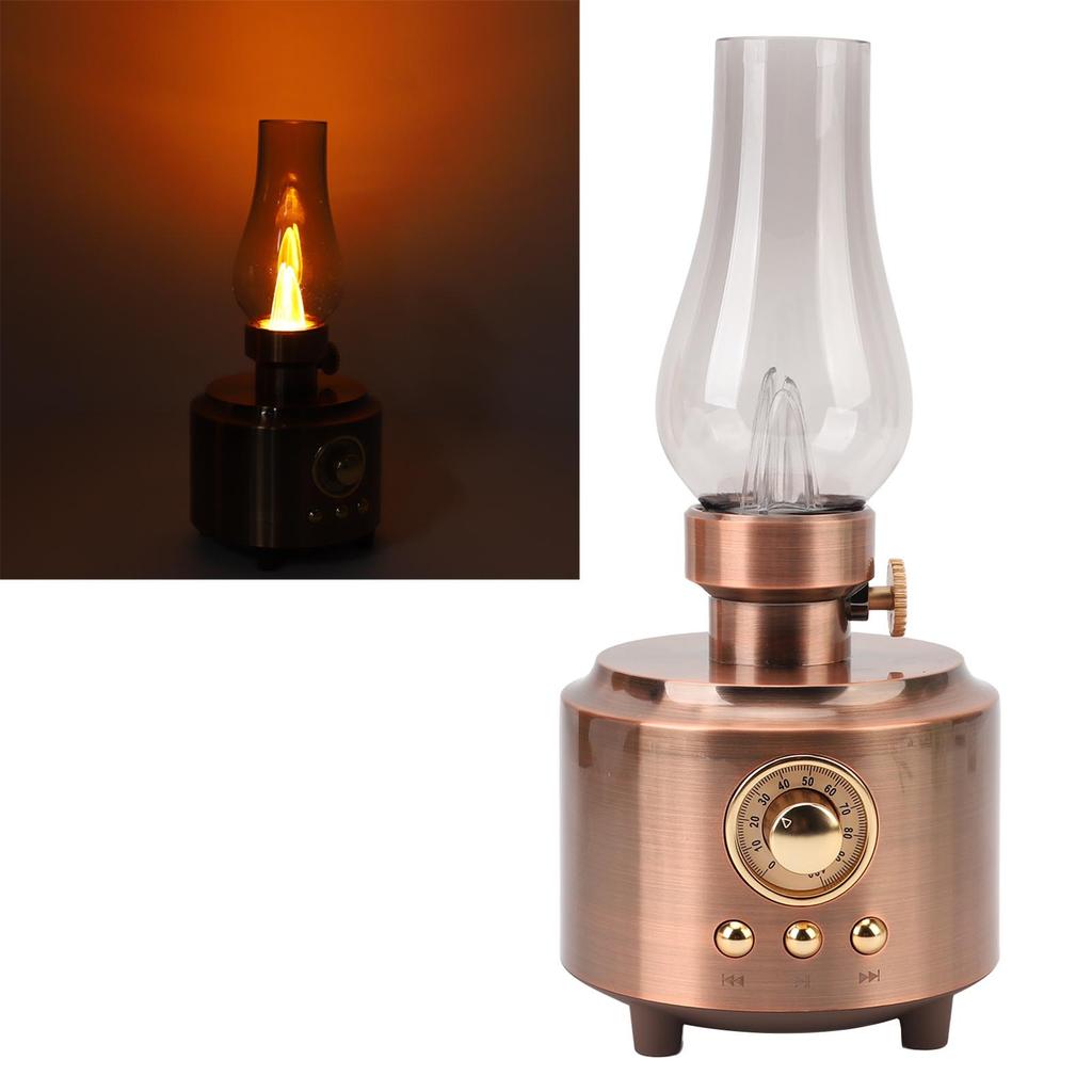 Speaker Vintage Table Lamp Support USB Memory Card Input Wireless Speaker for Bedroom Bar