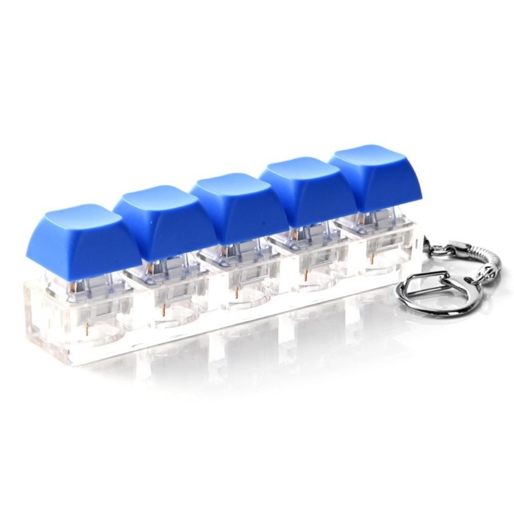 Key Button Decompression Toys 5 Keys Keyboard Fidget Keychain Relaxing Keycaps Keychain Toys  Adult