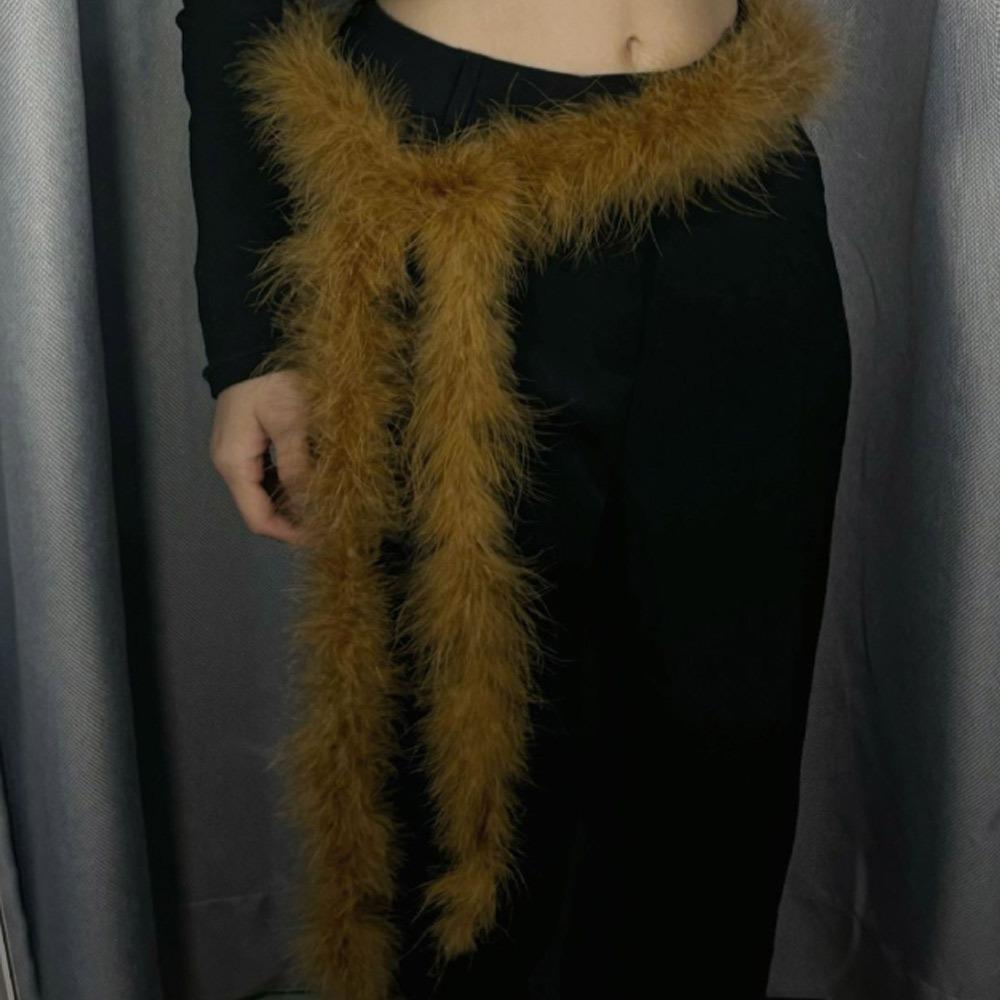 Пушистый панк меховой ремень Супер мягкий хип-хоп джинсовый ремень Джинсы брюки декор Пояс