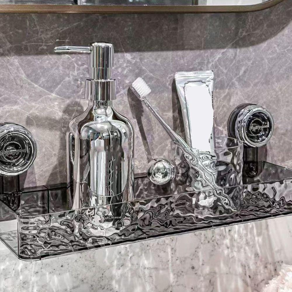 Removable Suction Cup Storage Rack Waterproof Cosmetic Storage Box Wall-Mounted Shelf Rack Kitchen