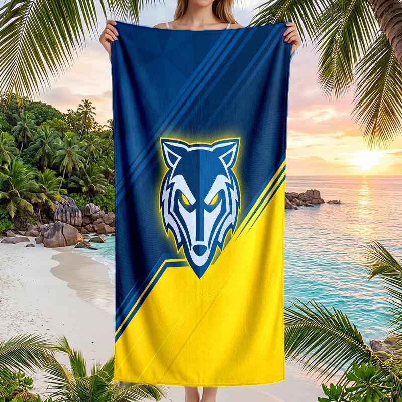 Warrington Wolves Fashion Beach Towel Portable Soft Quick Dry Towel For Swimming Camping Holiday Use