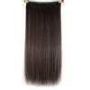 MERISIHAIR Women Long Straight Hair Extensions Wig 5 Clips Head Hairpieces Synthetic Fiber Natural Black Grey Ombre Color