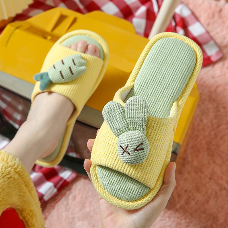 New Cute Fashion Cotton-Linen Anti-Slip Slippers
