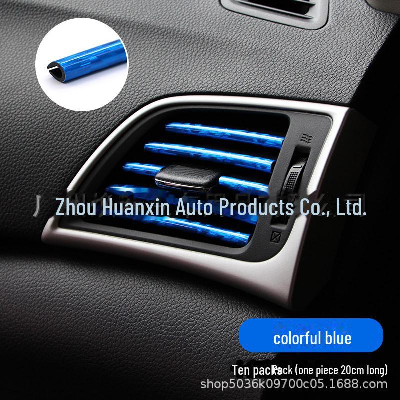 Универсальные хромированные декоративные полоски для автомобильных розеток переменного тока - гальванизированные цветные зажимы для отделки