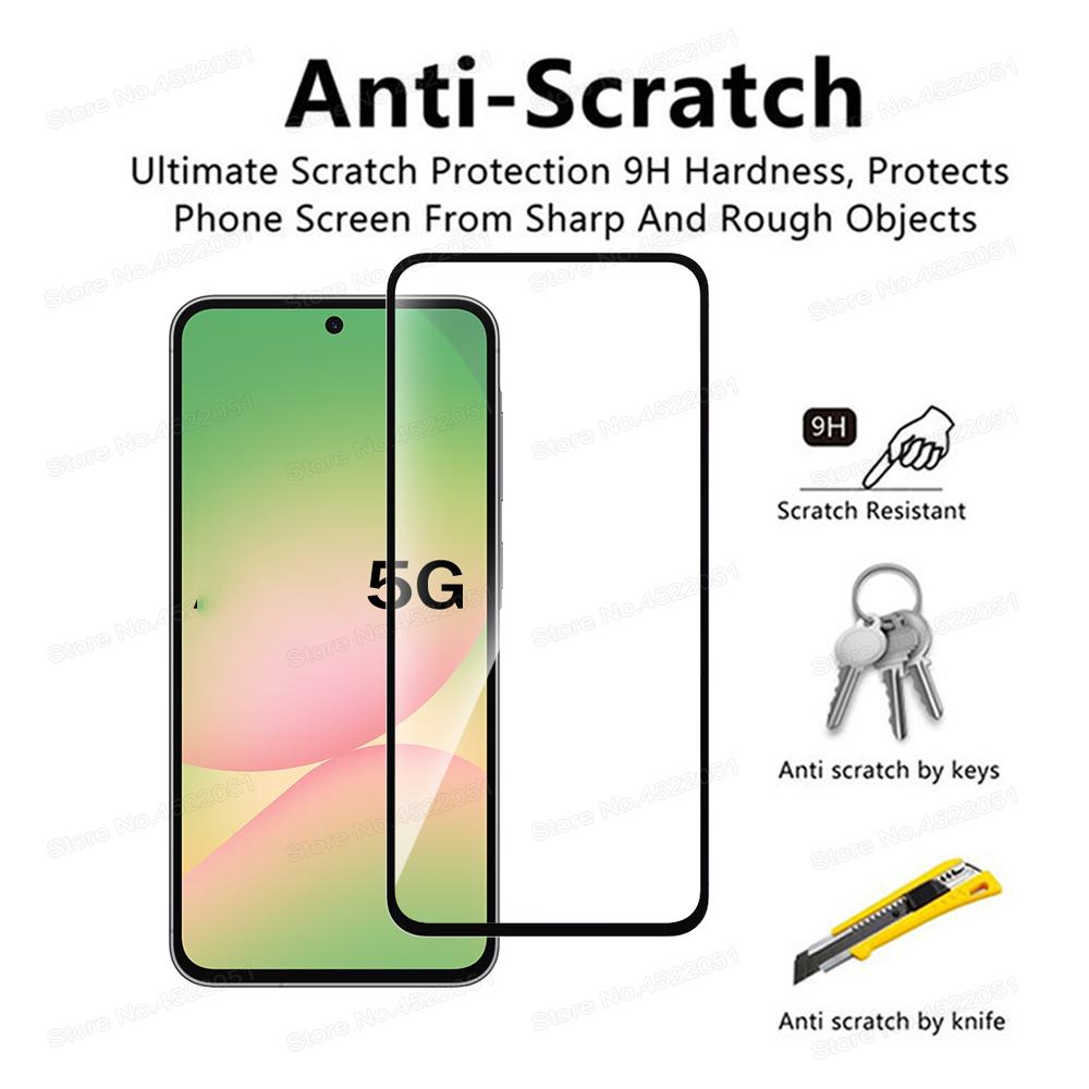 Tempered Glass For Samsung Galaxy S20 S21 S23 S24 S25 FE A17 A37 A57 A16 A26 A36 A56 A55 A35 A54 A34 5G A14 A15 A07 A06 A05S A04 A13 AScreen Protector