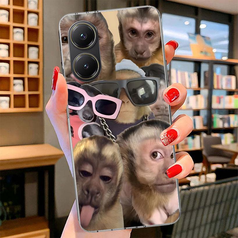 Monkey Memes Phone Case For Xiaomi Poco F7 Ultra X7 X6 X5 Pro M7 Redmi 15C 15 13C 13 12C 12 10C 10 9A 9C 9T 9 Shell Poco F7 Ultr