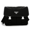 Сумка через плечо Renylon Saffiano Triangle Logo Black PRADA 2VD769 2DMH XLO F0002 [Prada] Мужская [Товар]