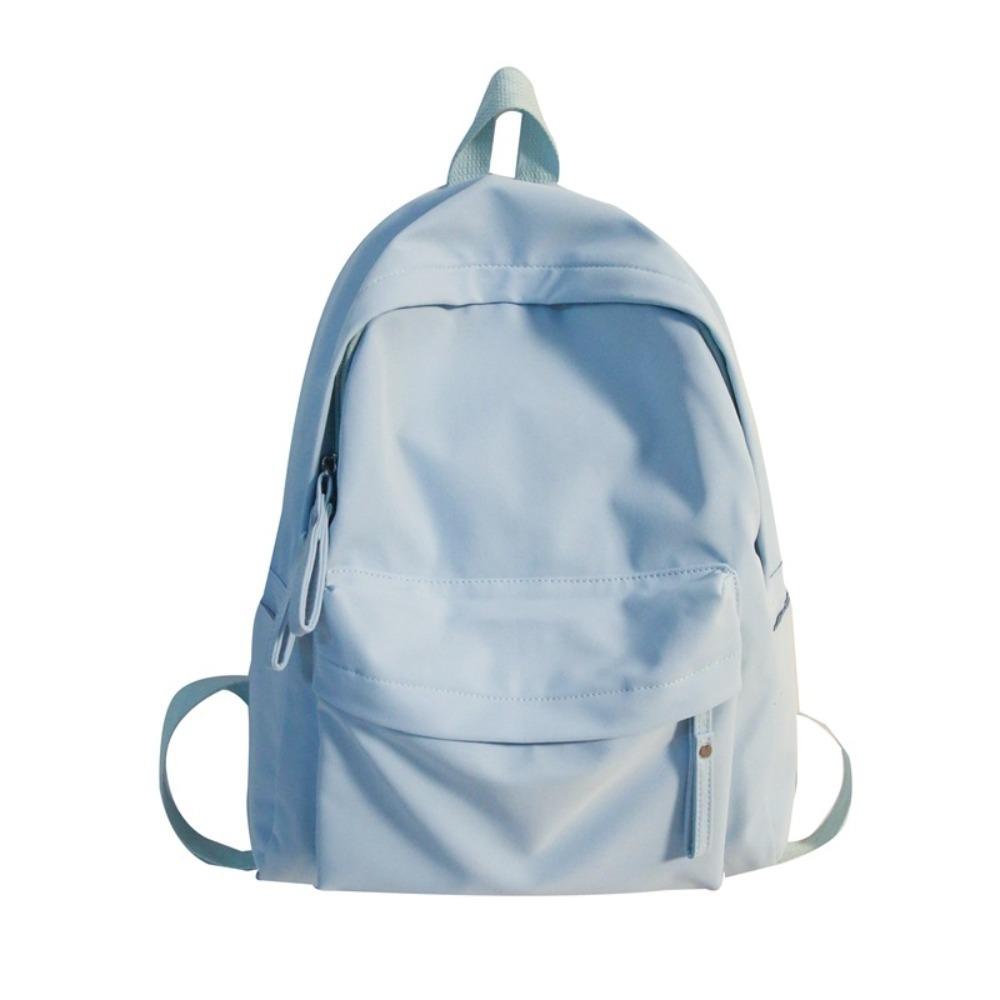 Nylon Teens Schoolbag Large Capacity Travel Bag Fashion Solid Color Backpack  Students