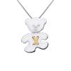 Pendant - LEA &; ARTHUR - TEDDY BEAR - 925 Silver - Yellow Gold Plated - Child