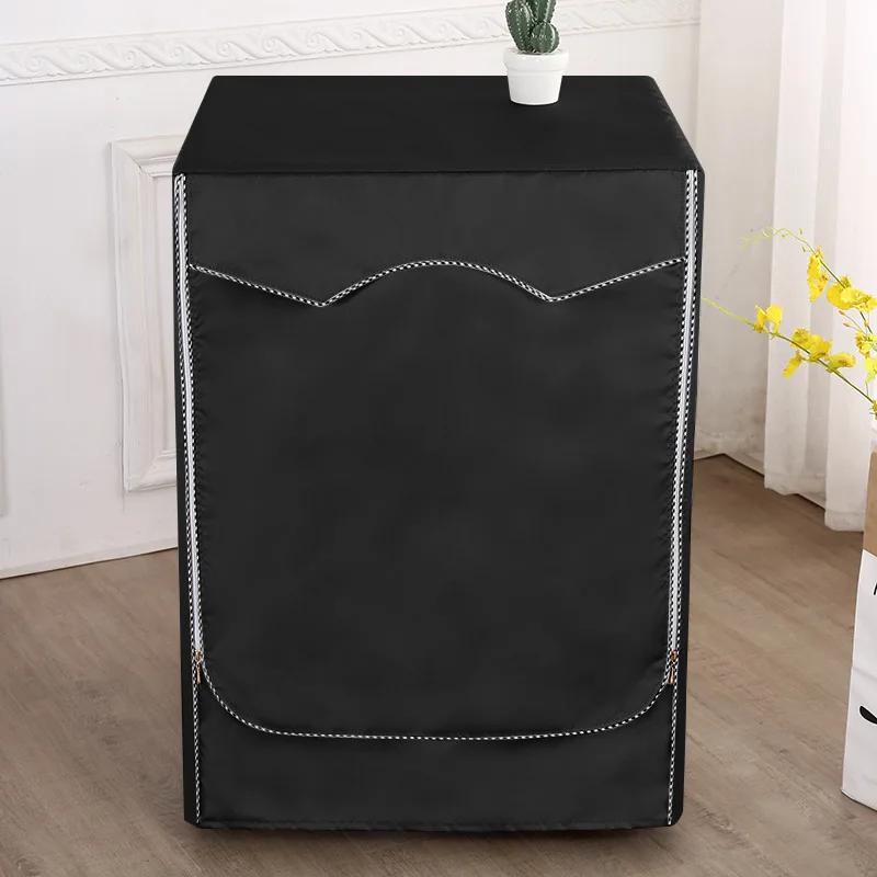 Waterproof Washing Machine Cover Automatic Roller Washer Sunscreen Dustproof Cover Protective Dryer Oxford Cloth Front Open