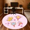 1pc Cute Kawaii Round Chair mat office Area Rug - Non-Slip, Floor Mat for Office, Bedroom, Ideal home decor gift p0105028