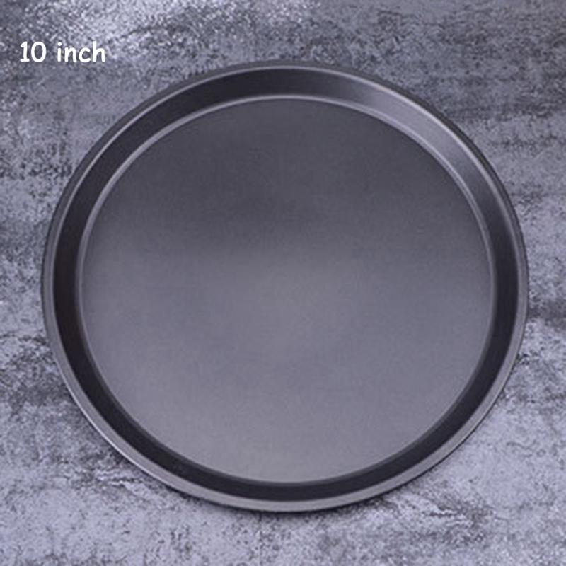 2024 New 9/10/11/12/14-Inch Non-Stick Pizza Pan Carbon Steel Pizza Oven Tray Shallow Round Pan Roasting Tin Baking Tool