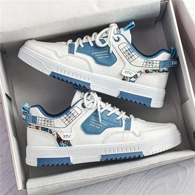 2024 Men Casual Platform Sneakes LaceUp Trainers Student Sneakes Mens Vulcanized Shoes Tennis Sneakers