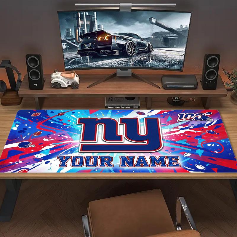 Подушка с принтом New York Giants Нескользящий коврик для ноутбука, планшета, большой коврик для мыши XXL Коврик для мини-ПК с заблокированным краем