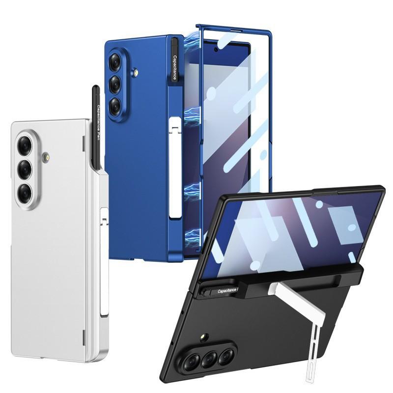 Magnetic Hinge Pen Holder Stand Case With Screen Protector Galaxy Z Fold7 Shockproof Full Protection