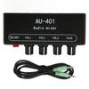 Stereo Mixer 4 In 1 Out Independent Volume Control 3.5mm Mini Sound Mixer for Headphone Amplifier PC
