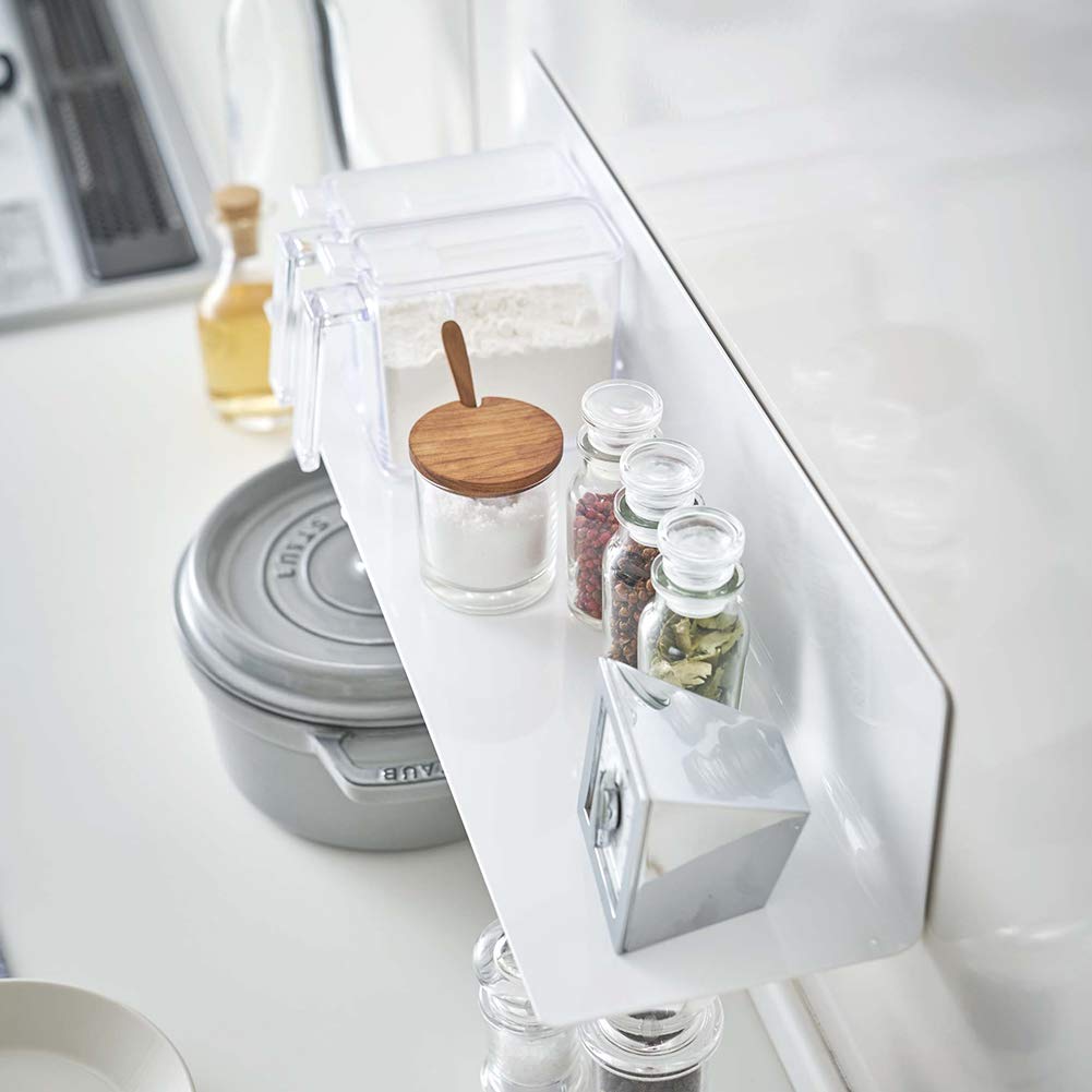 Yamazaki Магнитная кухонная полка Jitsugyo, широкая, белая, Ш50XГ14XВ12 см, декоративная полка для кухни, настенная полка 5078, прибл.