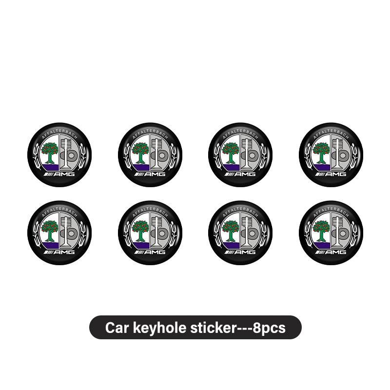 PAD5 For AMG 8/12/20PCS Car Remote Control Key Badge Emblem Stickers Decorat Accessory Benz B-CLASS C-CLASS GLC GLE GLK W190 W201