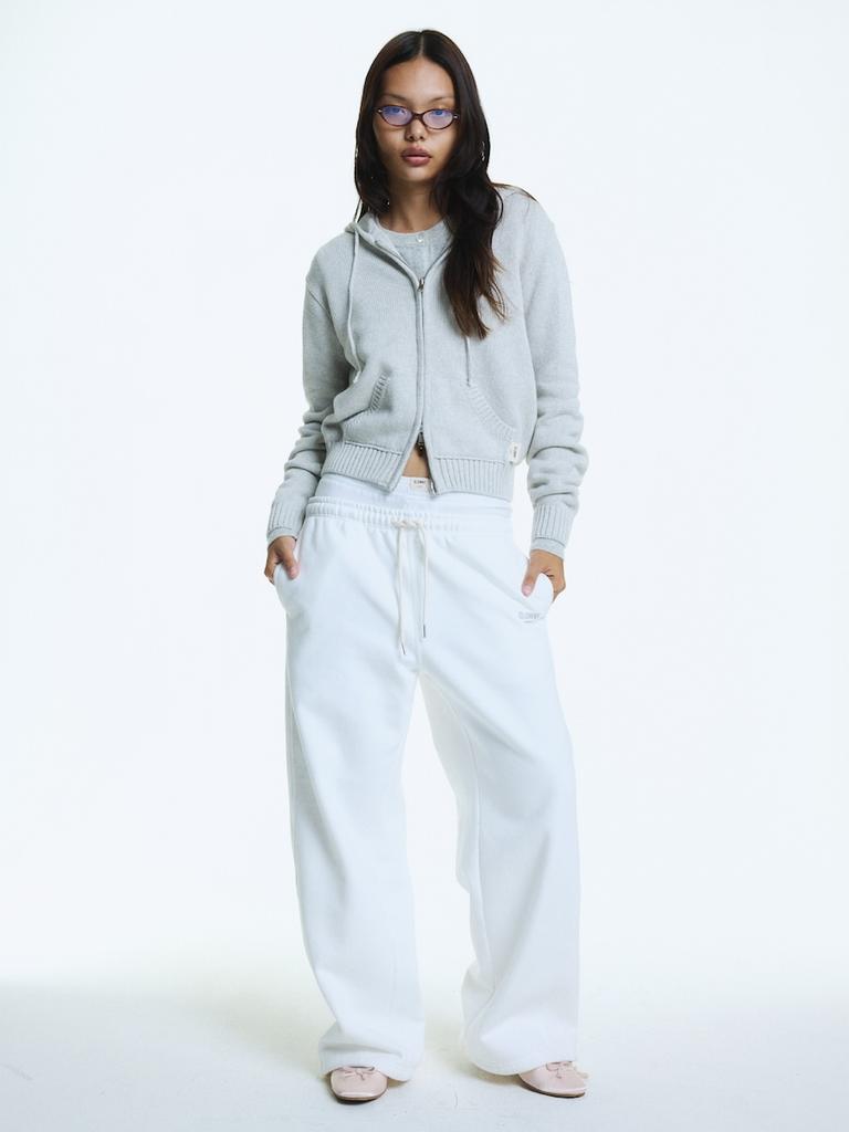 GLOWNY G Classic Knit Zip Up (Gray)