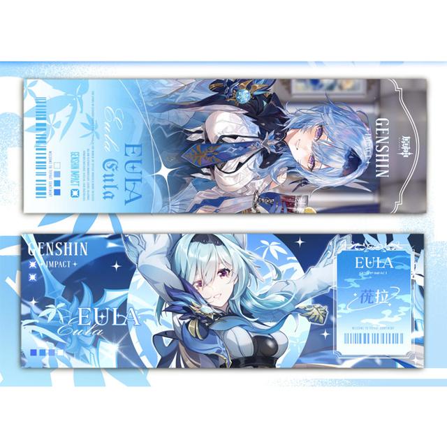 Genshin Impact, коллекционные карты, игры, закладки, Furina Neuvillette, Wriothesley Laser, двусторонний билет, аниме, карта Таро, подарок