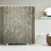 3d Printing Chinese Flower Bird Ink Landscape Shower Curtain Bathroom Waterproof Bath Curtain With Hooks Washable Cloth Decor