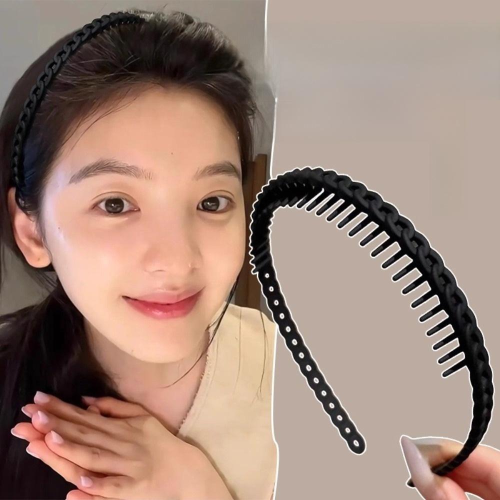 Anti-Slip Teeth Toothed Headbands Frosted Texture Frosted Headbands  Party Hair Accessories