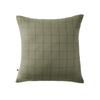 Woven-dyed Pillowcase Large Checks Deco "Gaïa Match" 60 X 60 Cm & 50 X 70 Cm "Cotton Gauze" - Gaïa Match Rosemary - 60 X 60