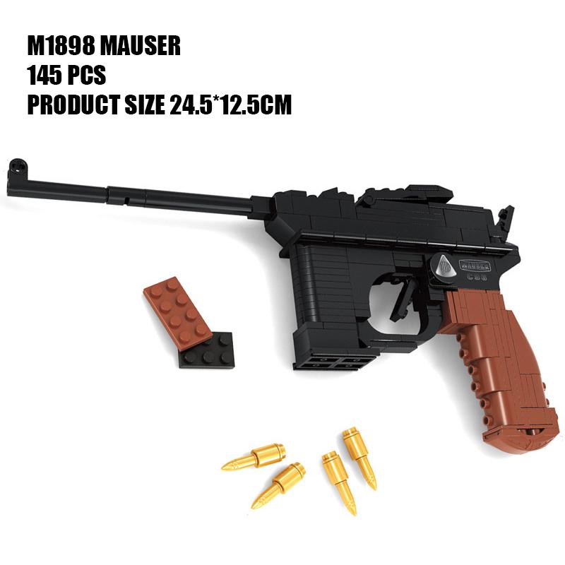 Пистолет Ausini AK47, револьвер, пистолет-пулемет, снайпер, WW2, военная армия, спецназ, модель оружия, строительные блоки, строительные игрушки