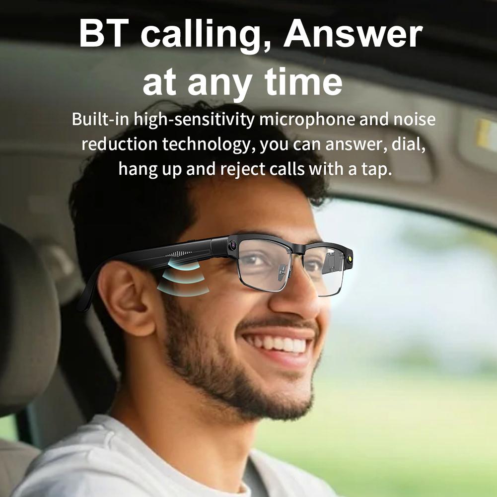 Умные очки с ИИ, голосовой помощник, очки-переводчики, встроенный микрофон и динамики, очки с камерой для путешествий, встреч, делового использования