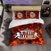 Sunderland Football 3 Piece Bedding Set Soft Duvet Cover Set with Pillowcases Printed Bedroom Decor Set for Home