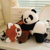 Bag Crooked Head Raccoon Panda Cute Plush Dolls Toy Children Birthday Gifts