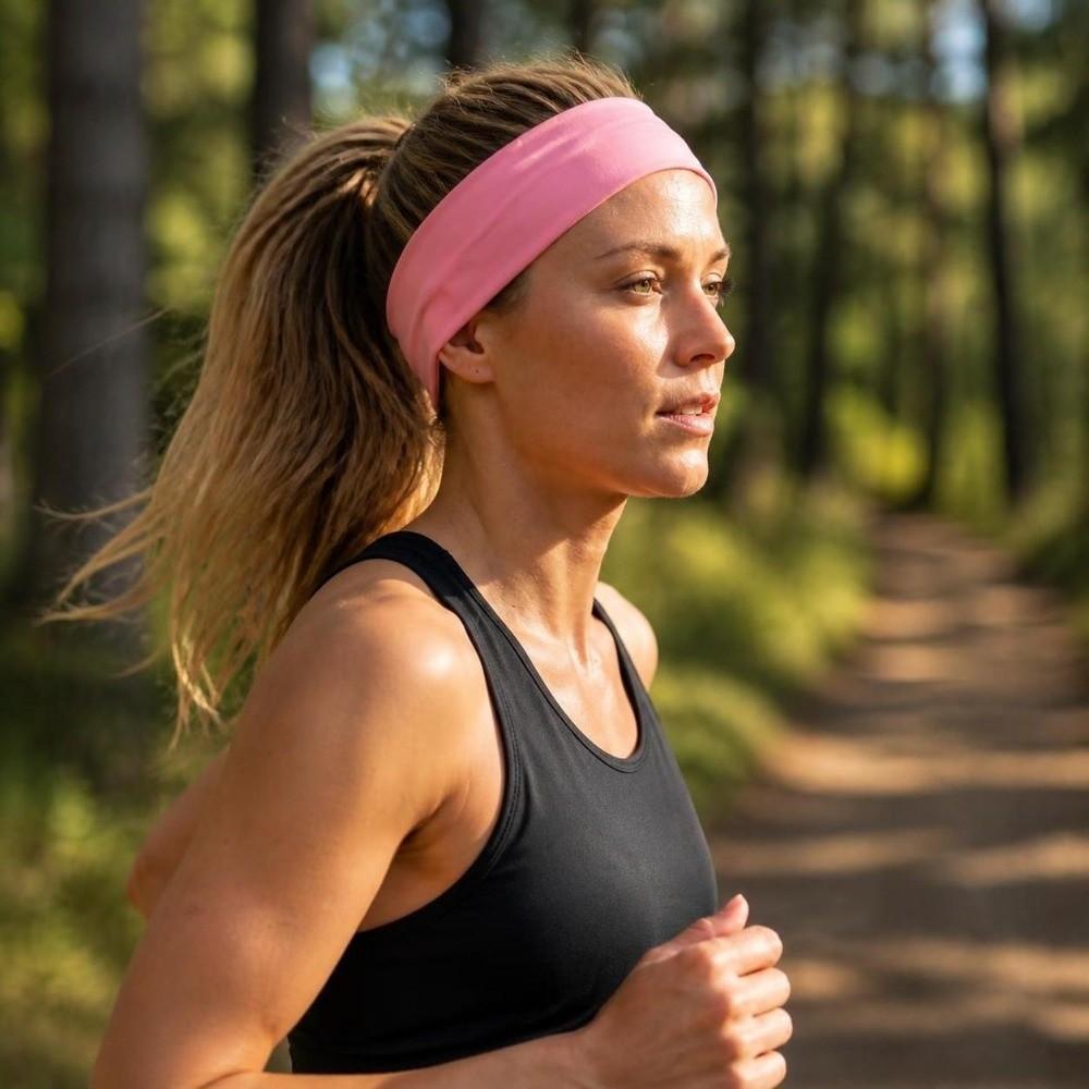 Solid Color Yoga Headbands Hair Fixing Hole Fitness Hair Bands Sports Headbands Workout Use