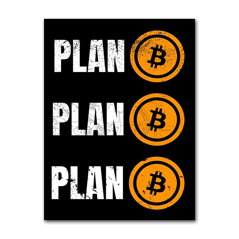 Vintage Abstract Bitcoin Symbol Bitcoin Cryptocurrency Art Poster Canvas Painting Wall Prints Picture for Living Room Home Decor