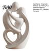 Creative DIY Hand Painting Crafts 3D Printed Abstract Couple Embrace Statue, Heart Hollow Love Figurine, Minimalist Anniversary Presents for