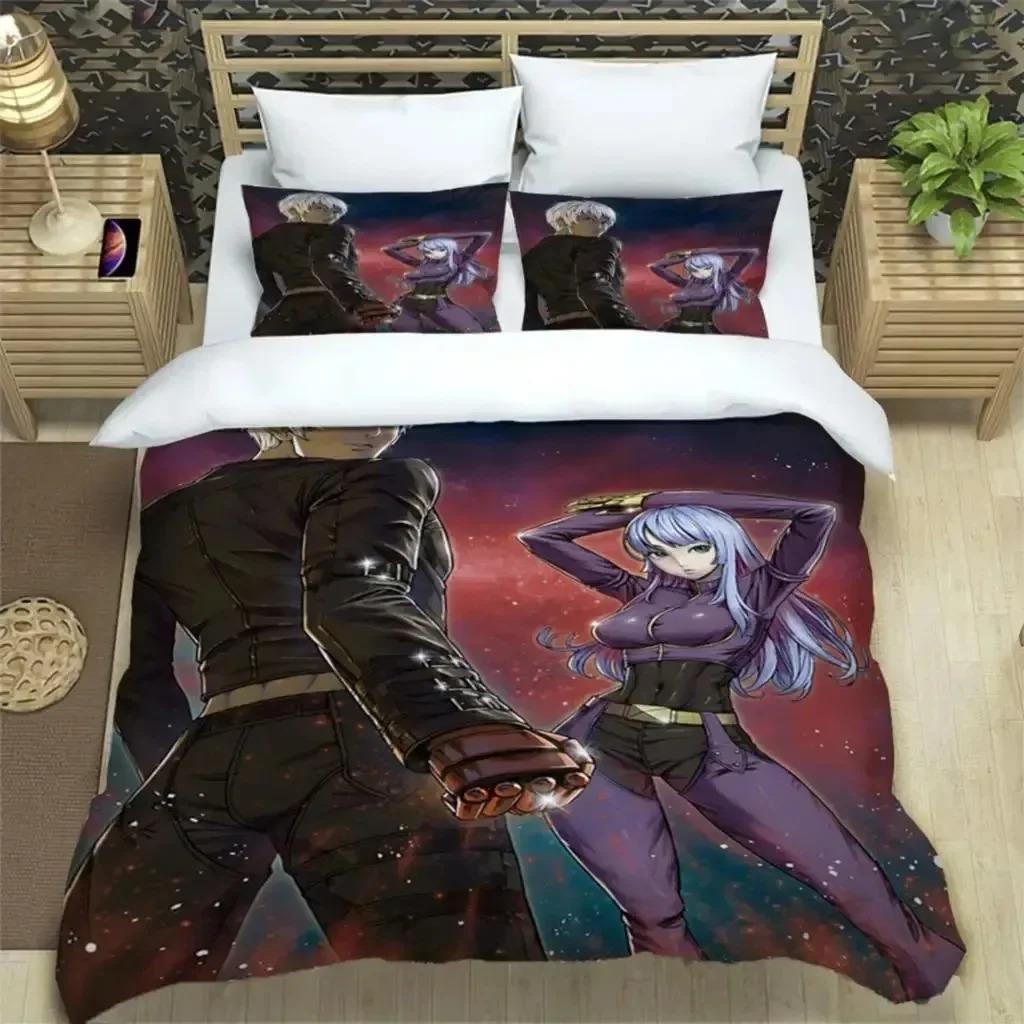 KOF Anime Art Print Bedding Set For Bedroom Soft Modern Bedspreads Comefortable Kids Duvet Cover Quilt Cover And Pillowcase